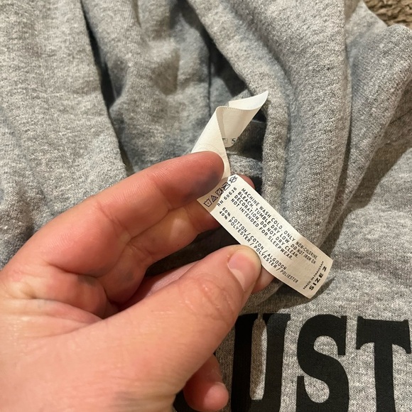 Rabbit Skins Gray Hoodie with Bold Text - Picture 3 of 3